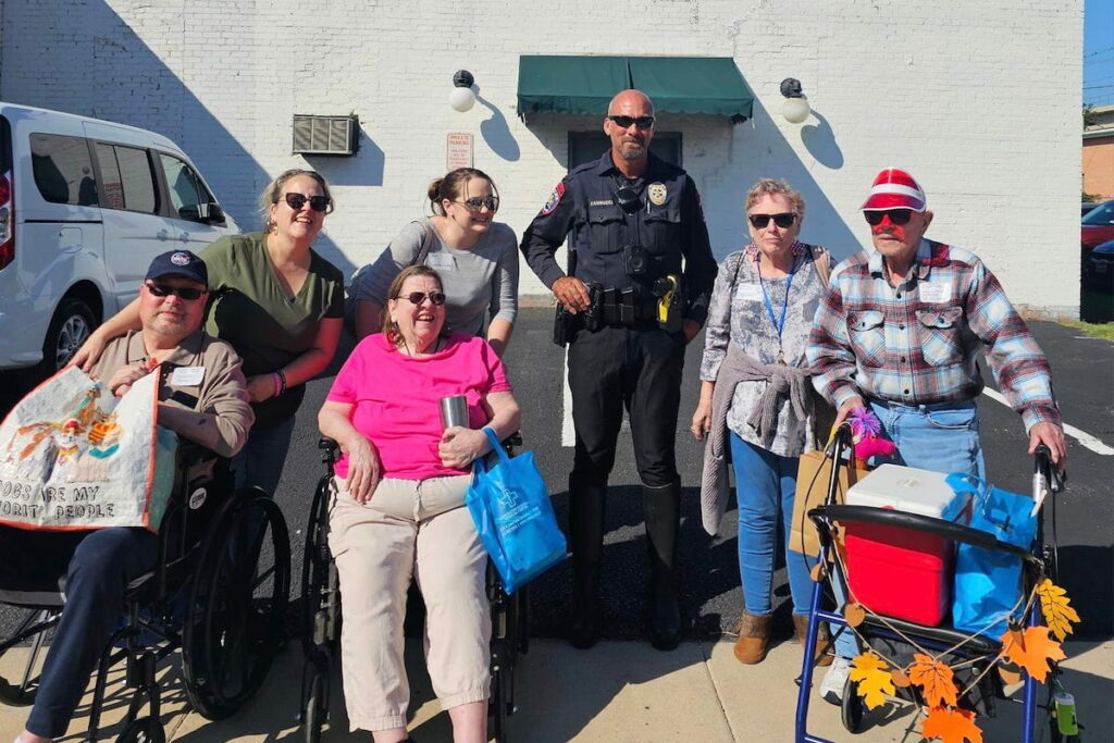 Carrollton Gardens | Residents taking a photo outside